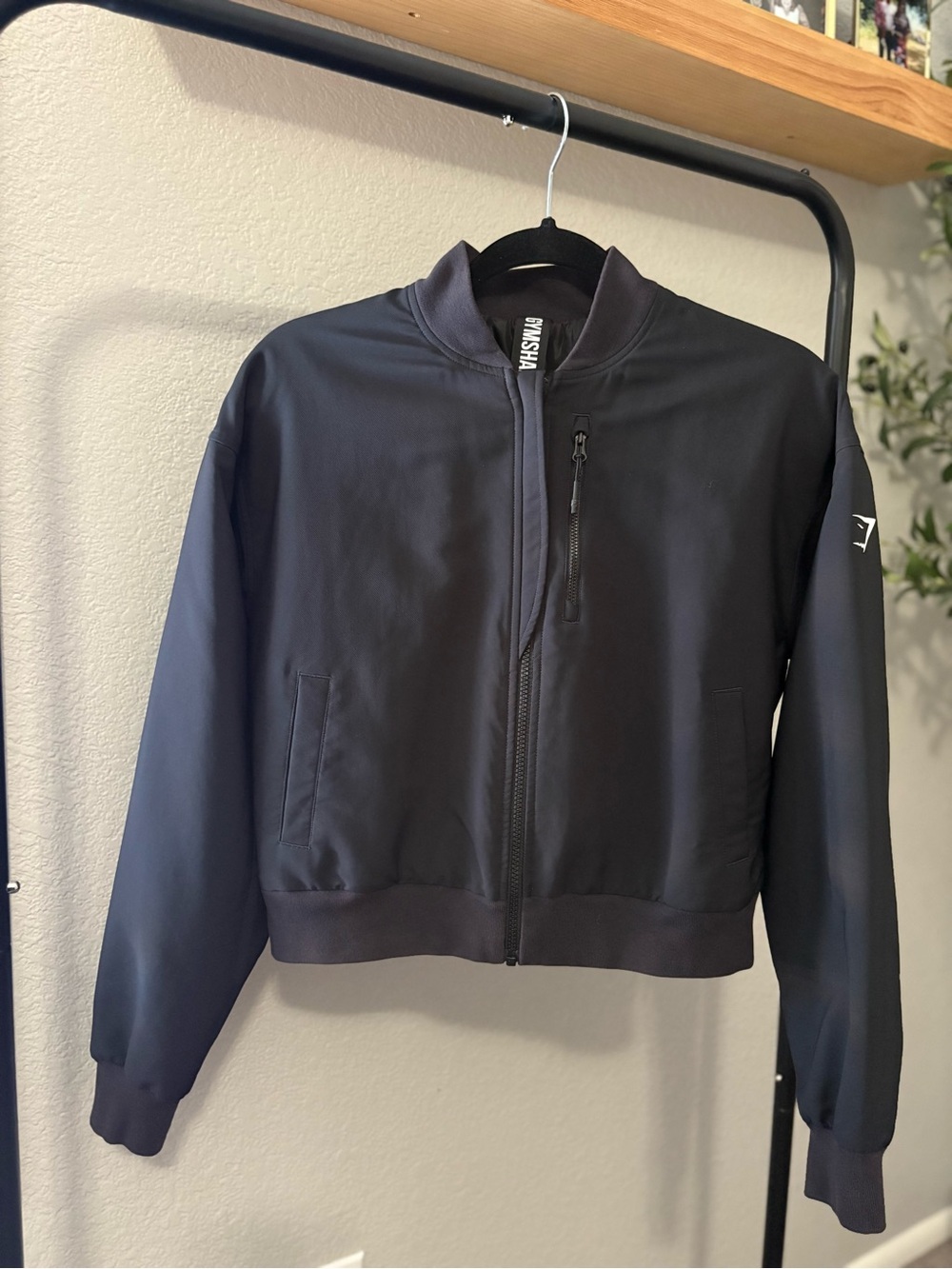 Gymshark Black Bomber Jacket Women’s Size S